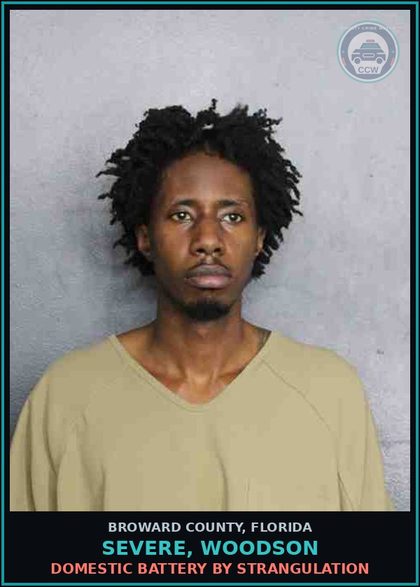 CCW arrest card for SEVERE, WOODSON in Broward County: FALSE IMPRISONMENT OF PERSON