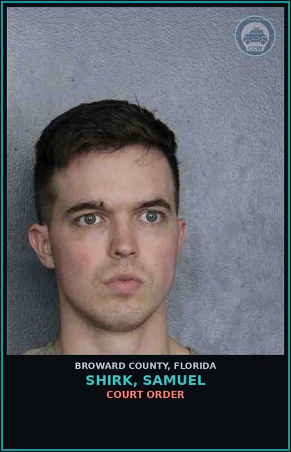 CCW arrest card for SHIRK, SAMUEL in Broward County: COURT ORDER