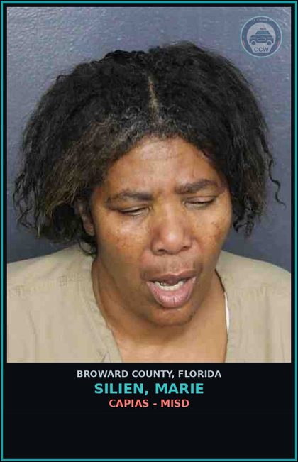 CCW arrest card for SILIEN, MARIE in Broward County: CAPIAS - MISD