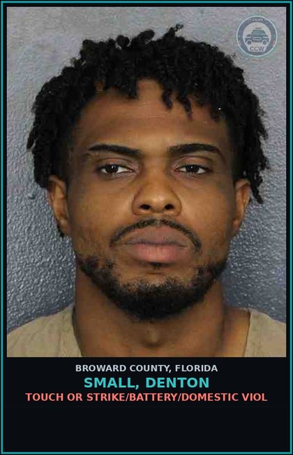 CCW arrest card for SMALL, DENTON in Broward County: TOUCH OR STRIKE/BATTERY/DOMESTIC VIOL