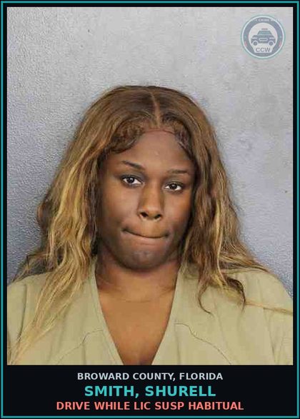 CCW arrest card for SMITH, SHURELL in Broward County: DRIVE WHILE LIC SUSP HABITUAL