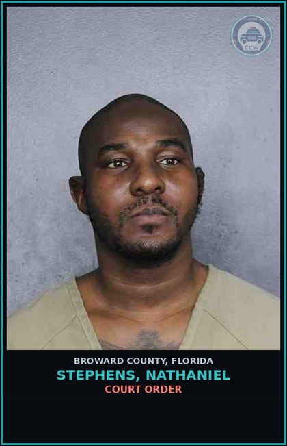 CCW arrest card for STEPHENS, NATHANIEL in Broward County: COURT ORDER