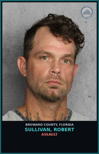 CCW arrest card for SULLIVAN, ROBERT in Broward County: ASSAULT