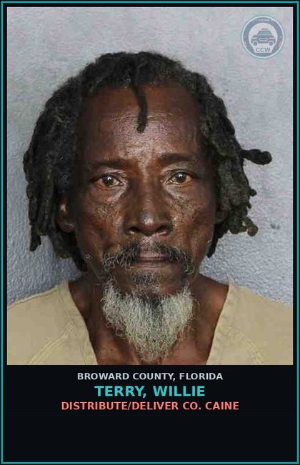 CCW arrest card for TERRY, WILLIE in Broward County: DISTRIBUTE/DELIVER COCAINE