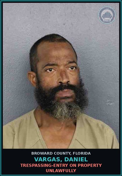 CCW arrest card for VARGAS, DANIEL in Broward County: COURT ORDER