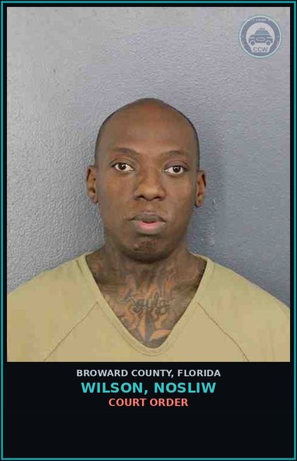 CCW arrest card for WILSON, NOSLIW in Broward County: COURT ORDER