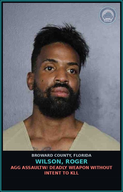 CCW arrest card for WILSON, ROGER in Broward County: TAMPER WITH OR FABRICATE PHYSICAL EVIDENCE