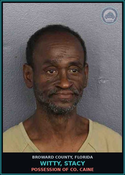 CCW arrest card for WITTY, STACY in Broward County: POSSESSION OF COCAINE