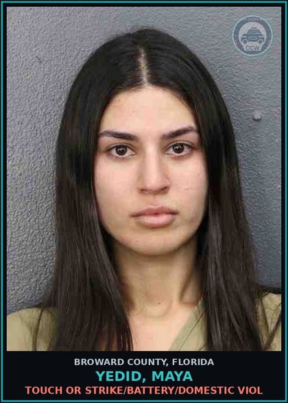 CCW arrest card for YEDID, MAYA in Broward County: TOUCH OR STRIKE/BATTERY/DOMESTIC VIOL