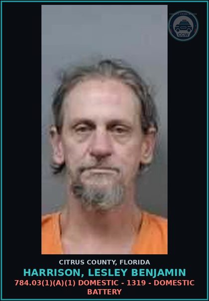 CCW arrest card for HARRISON, LESLEY BENJAMIN in Citrus County: 784.03(1)(A)(1) DOMESTIC - 1319 - DOMESTIC BATTERY