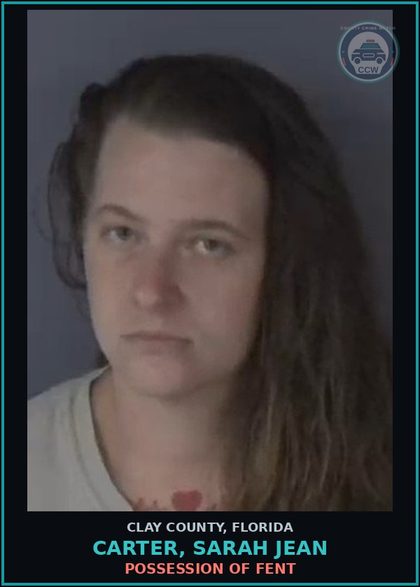 CCW arrest card for CARTER, SARAH JEAN in Clay County: POSSESSION OF Fent
