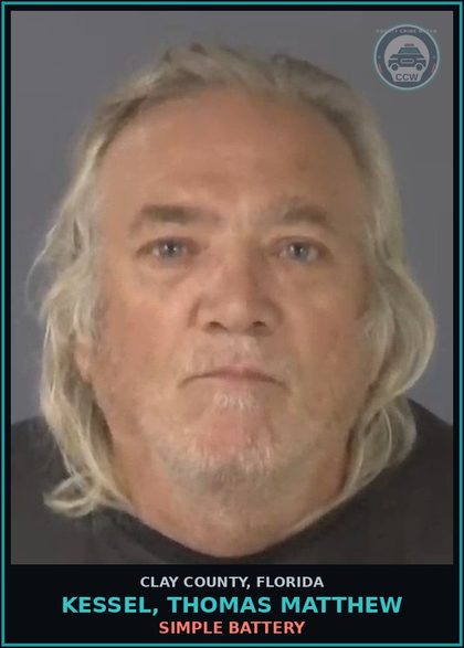 CCW arrest card for KESSEL, THOMAS MATTHEW in Clay County: SIMPLE BATTERY