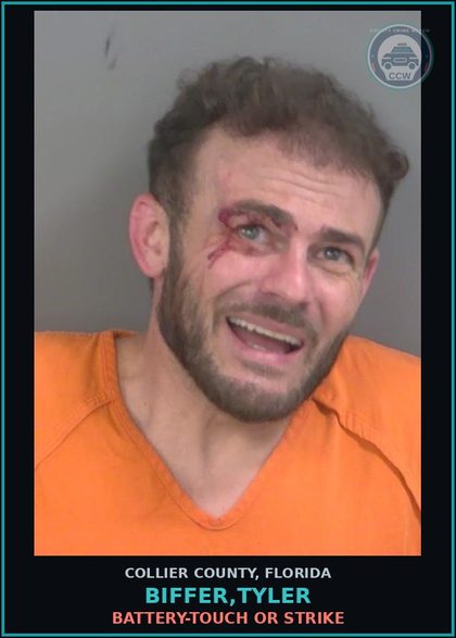CCW arrest card for BIFFER,TYLER in Collier County: BATTERY-TOUCH OR STRIKE