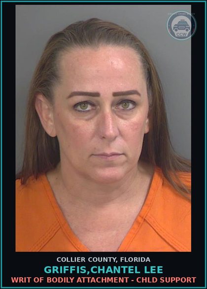 CCW arrest card for GRIFFIS,CHANTEL LEE in Collier County: WRIT OF BODILY ATTACHMENT - chld SUPPORT