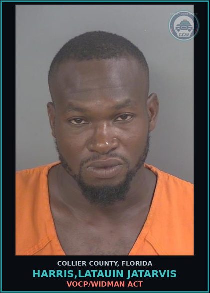 CCW arrest card for HARRIS,LATAUIN JATARVIS in Collier County: VOCP/WIDMAN ACT