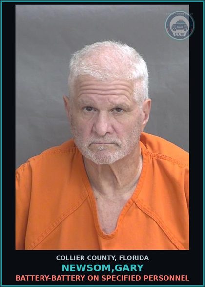 CCW arrest card for NEWSOM,GARY in Collier County: BATTERY-BATTERY ON SPECIFIED PERSONNEL