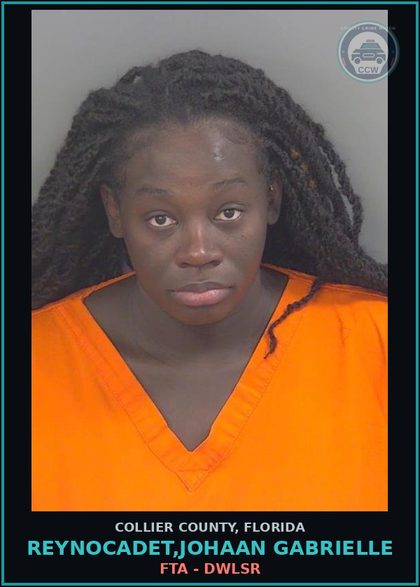 CCW arrest card for REYNOCADET,JOHAAN GABRIELLE in Collier County: FTA - DWLSR
