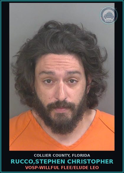 CCW arrest card for RUCCO,STEPHEN CHRISTOPHER in Collier County: VOSP-WILLFUL FLEE/ELUDE LEO