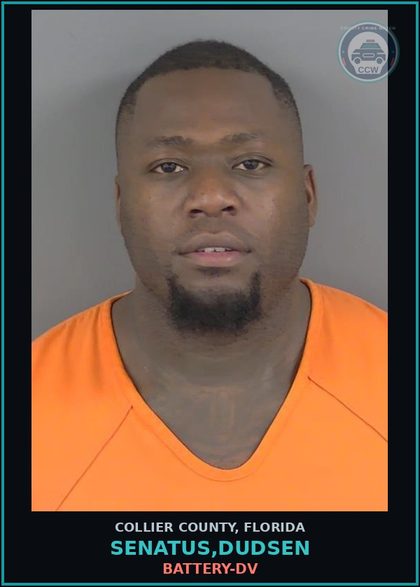 CCW arrest card for SENATUS,DUDSEN in Collier County: BATTERY-DV