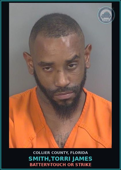 CCW arrest card for SMITH,TORRI JAMES in Collier County: BATTERY-TOUCH OR STRIKE