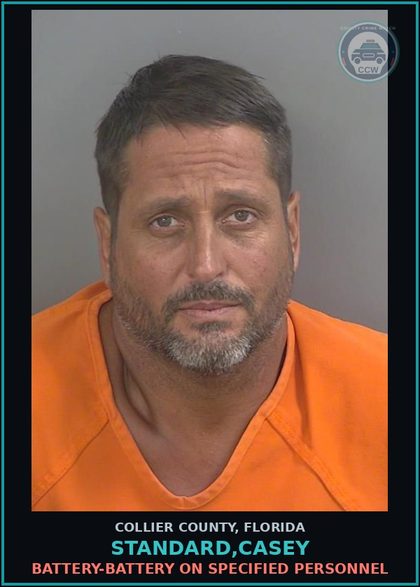 CCW arrest card for STANDARD,CASEY in Collier County: BATTERY-BATTERY ON SPECIFIED PERSONNEL