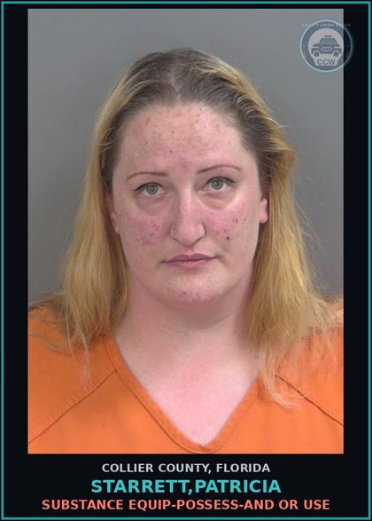 CCW arrest card for STARRETT,PATRICIA in Collier County: DRUG EQUIP-POSSESS-AND OR USE
