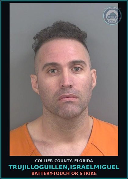 CCW arrest card for TRUJILLOGUILLEN,ISRAELMIGUEL in Collier County: FALSE IMPRISONMENT OF PERSON