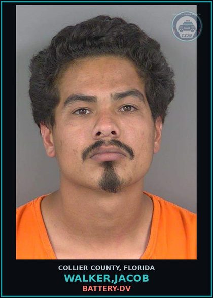 CCW arrest card for WALKER,JACOB in Collier County: BATTERY-DV