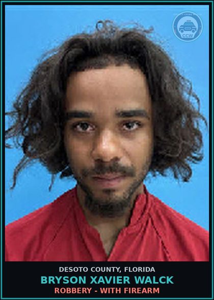 CCW arrest card for Bryson Xavier Walck in DeSoto County: BURGL - BURGLARY DWELLING/STRUCTURE/CONVEYANCE ARMED