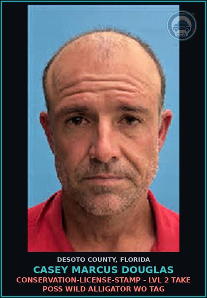 CCW arrest card for Casey Marcus Douglas in DeSoto County: LOITERING - OR PROWLING