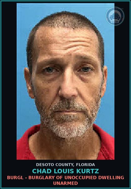 CCW arrest card for Chad Louis Kurtz in DeSoto County: FAILURE TO APPEAR - WRITTEN PROMISE TO APPEAR