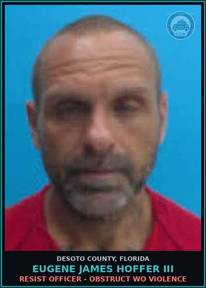 CCW arrest card for Eugene James Hoffer III in DeSoto County: LEWD LASCV BEHAVIOR - VICTIM AGE 12 TO 16