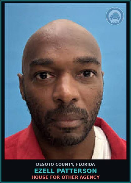 CCW arrest card for Ezell Patterson in DeSoto County: HOUSE FOR OTHER AGENCY