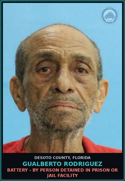 CCW arrest card for Gualberto Rodriguez in DeSoto County: PUBLIC ORDER CRIMES - RACKETEERING VIOLATION