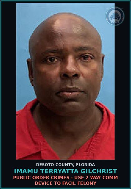 CCW arrest card for Imamu Terryatta Gilchrist in DeSoto County: DRUGS-SELL - SELL CTRL SUBSTANCE SCHOOL/PARK SCHEDULE I