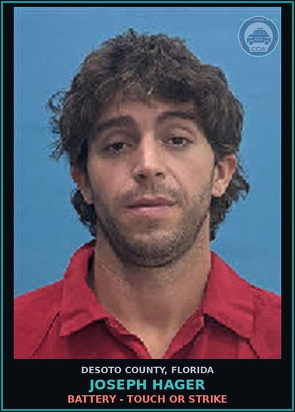 CCW arrest card for Joseph Hager in DeSoto County: CONTEMPT OF COURT - VIOL INJUNCTION PROTECTION DOMESTIC VIOLENCE