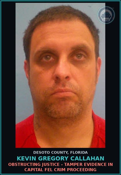 CCW arrest card for Kevin Gregory Callahan in DeSoto County: FAILURE TO APPEAR - WRITTEN PROMISE TO APPEAR