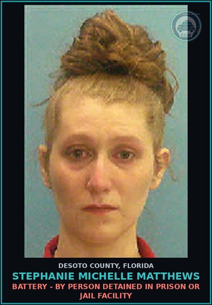 CCW arrest card for Stephanie Michelle Matthews in DeSoto County: Canna-POSSESS - POSSESS LESS THAN 20 GRAMS Canna