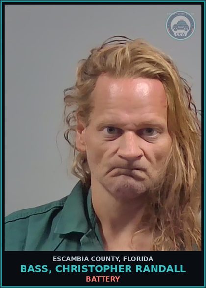 CCW arrest card for BASS, CHRISTOPHER RANDALL in Escambia County: BATTERY
