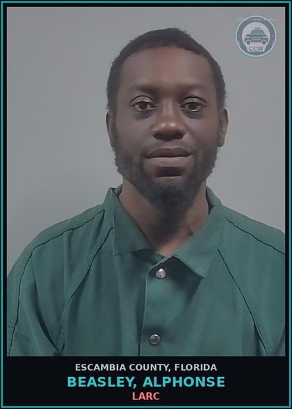CCW arrest card for BEASLEY, ALPHONSE in Escambia County: LARC