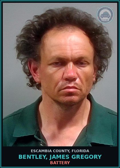 CCW arrest card for BENTLEY, JAMES GREGORY in Escambia County: BATTERY