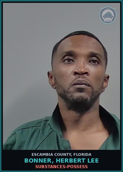 CCW arrest card for BONNER, HERBERT LEE in Escambia County: DRUGS-POSSESS