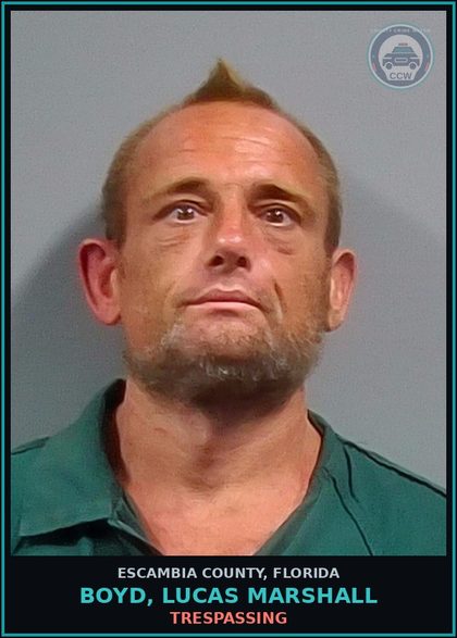 CCW arrest card for BOYD, LUCAS MARSHALL in Escambia County: LARC
