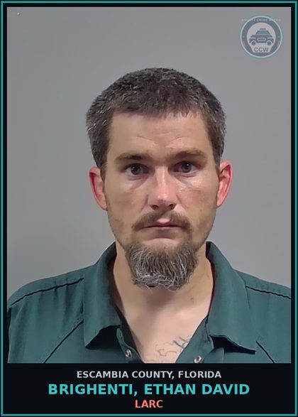 CCW arrest card for BRIGHENTI, ETHAN DAVID in Escambia County: LARC
