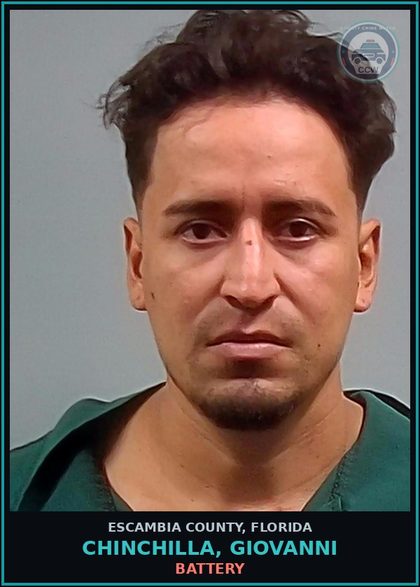 CCW arrest card for CHINCHILLA, GIOVANNI in Escambia County: BATTERY