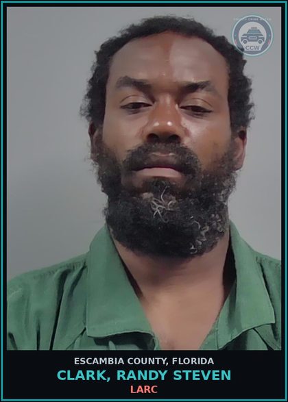 CCW arrest card for CLARK, RANDY STEVEN in Escambia County: LARC