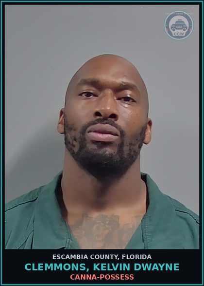CCW arrest card for CLEMMONS, KELVIN DWAYNE in Escambia County: Canna-POSSESS