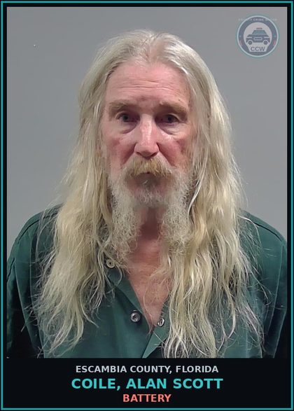 CCW arrest card for COILE, ALAN SCOTT in Escambia County: BATTERY
