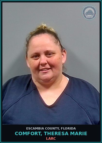 CCW arrest card for COMFORT, THERESA MARIE in Escambia County: LARC