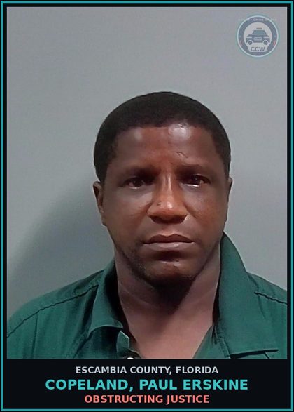 CCW arrest card for COPELAND, PAUL ERSKINE in Escambia County: DRUGS-POSSESS